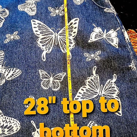 NWT   Denim with White Butterflies Dress - Picture 10 of 13